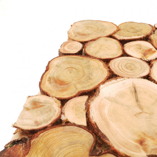 Панно из спилов можжевельника 500х500 мм 3Д