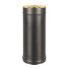 Сэндвич-труба BLACK (AISI 430/0,8мм) , L-0,25м диаметр дымохода: 115х200 мм