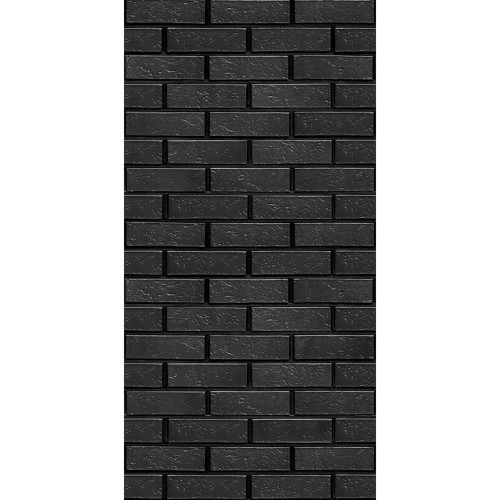 Плита ДЕКОР №1009 (1200х600х9) Черный кирпич Вертикаль