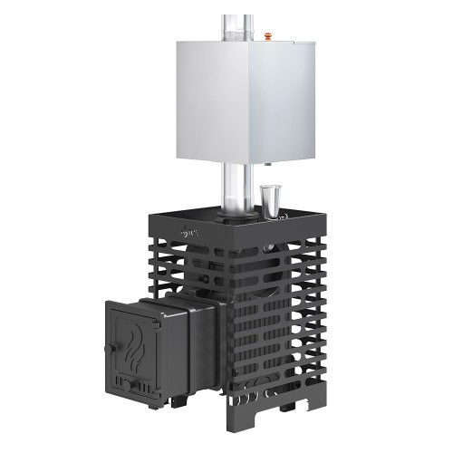 Печь для бани ASTON «Шторм 16» (ДТ-4) Long с баком на трубе 50л Ø120 (AISI 439) «ШТОРМ»