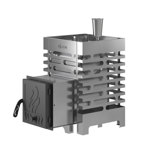 Печь для бани ASTON 12 INOX с баком на трубе 50л Ø115 (AISI 439)