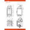 Каминная топка ASTON «Вертикаль» диаметр дымохода: 150 мм