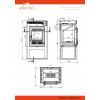Печь-Камин ASTON 11кВт (180 м3) Ø150мм (Чугунная дверь) диаметр дымохода: 150 мм