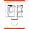 Печь-Камин ASTON 12 кВт (200 м3) Призматик с плитой (Амфиболит) диаметр дымохода: 150 мм