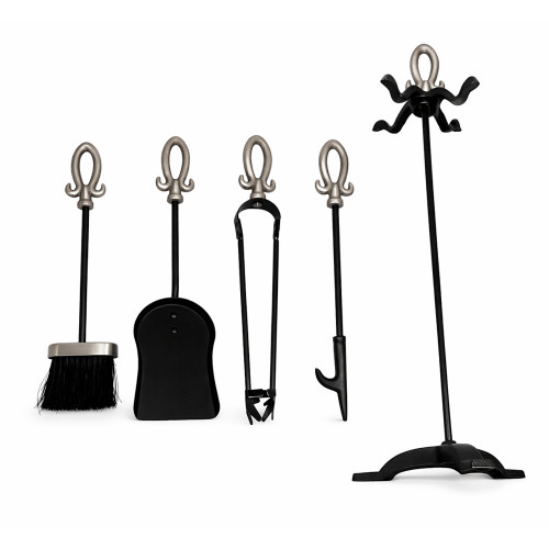 Набор каминный EVEREST K41-SB никель/черный (19*19*63см)