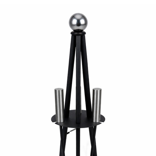 Набор каминный EVEREST K174-XB никель/ черный (20*66см)