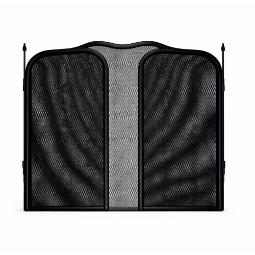 Экран каминный EVEREST FS48-B черный (57*108см)