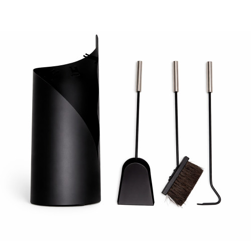 Набор каминный EVEREST K211-XB никель/ черный (20*56см)