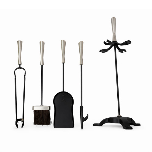 Набор каминный EVEREST K43-SB никель/черный (21*21*56см)