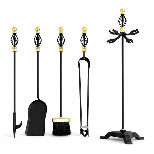 Набор каминный EVEREST K23-PB  латунь/черный (21*21*66см)