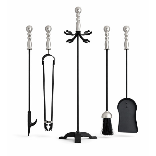 Набор каминный EVEREST K53-SB никель/черный (19*19*62см)