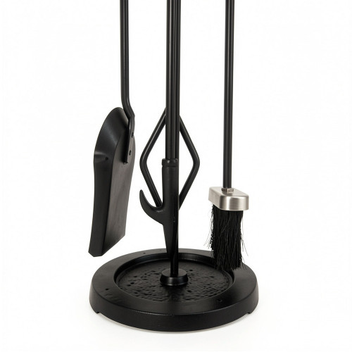 Набор каминный EVEREST K72-SB никель/черный (21*76см)