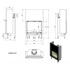 Каминная топка стальная NADIA/13/G (гильотина) (13 кВт) диаметр дымохода: 200 мм