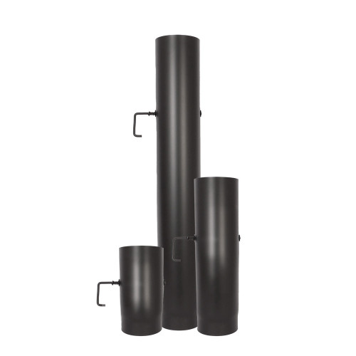 Шибер LAVA (конструкционная сталь 2мм, черный) поворотный 500 мм, диаметр дымохода: 120 мм