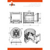 Чугунная печь для бани ЭТНА 24 (Панорама) М Стандарт диаметр дымохода: 120 мм