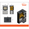 Камин ЭТНА (Панорама) с плитой и т/о Бежевый Ø150мм диаметр дымохода: 150 мм