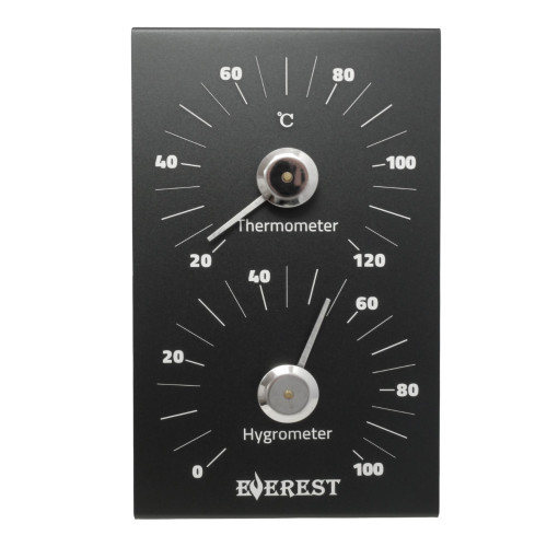 Термогигрометр EVEREST Line, алюминий BLACK (TG-23)