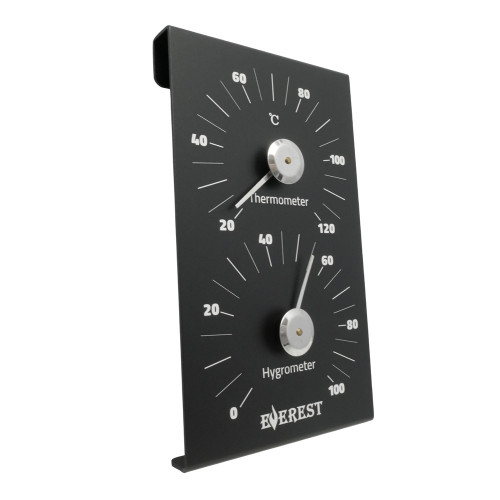 Термогигрометр EVEREST Line, алюминий BLACK (TG-23)