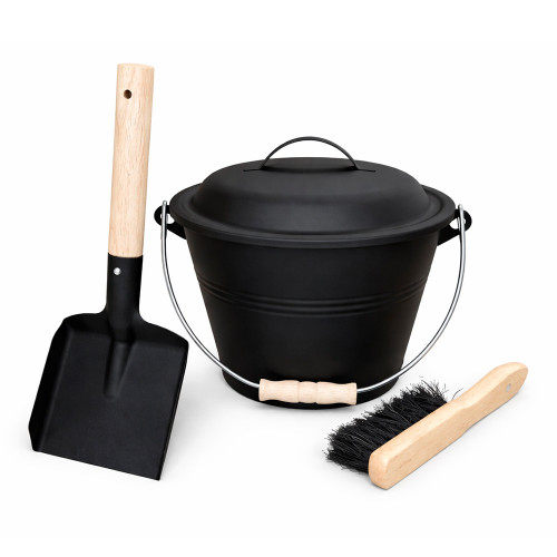 Набор каминный EVEREST LB51-B (ведро, совок, щётка) (21*17см)