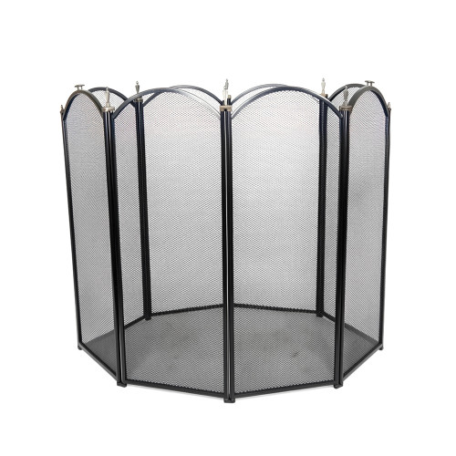 Экран каминный EVEREST FS201-AB-A античная латунь/черный (81*132см)