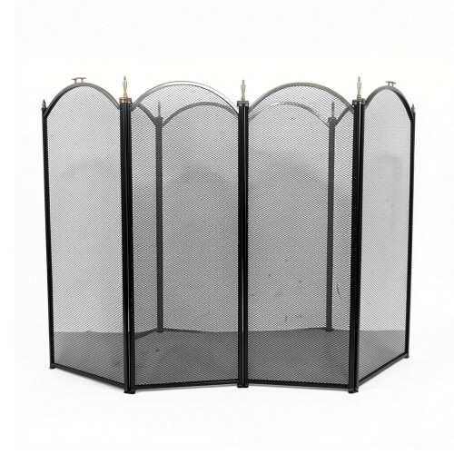 Экран каминный EVEREST FS201-AB-A античная латунь/черный (81*132см)