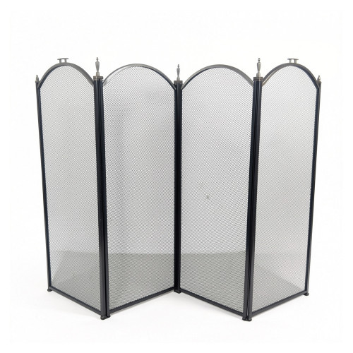 Экран каминный EVEREST FS201-AB-A античная латунь/черный (81*132см)