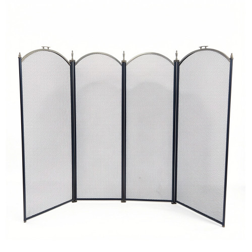 Экран каминный EVEREST FS201-AB-A античная латунь/черный (81*132см)