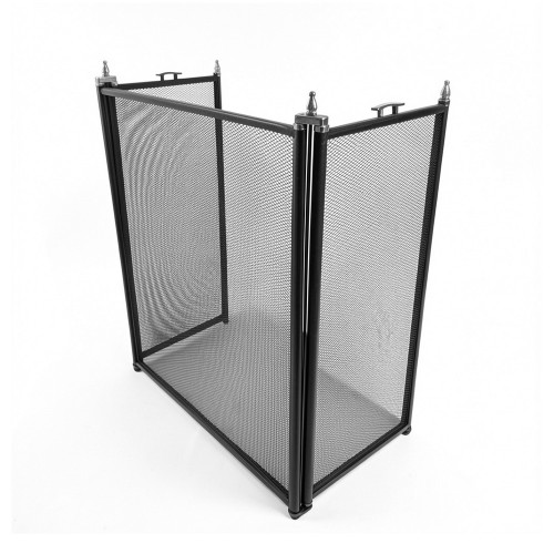 Экран каминный EVEREST FS202-B-B черный (61*96см)