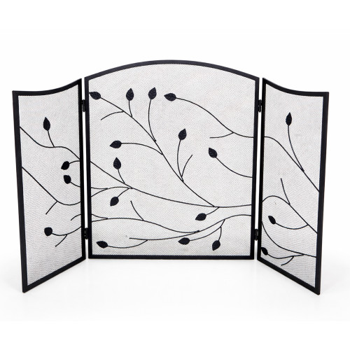 Экран каминный EVEREST FS125-B черный (74*122см)