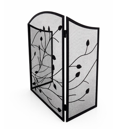 Экран каминный EVEREST FS125-B черный (74*122см)