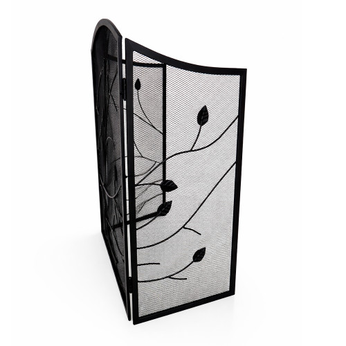 Экран каминный EVEREST FS125-B черный (74*122см)