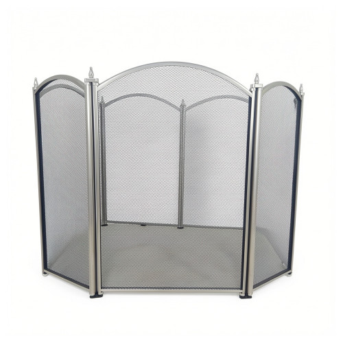 Экран каминный EVEREST FS202-B-C никель (53*85см)