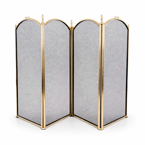 Экран каминный EVEREST FS201-P-A латунь (81*132см)