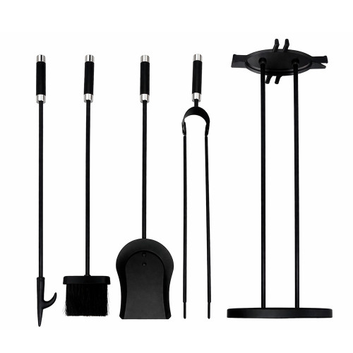 Набор каминный EVEREST K042-SB никель/черный (22*17*70см)