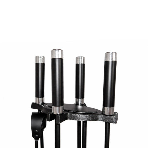 Набор каминный EVEREST K042-SB никель/черный (22*17*70см)