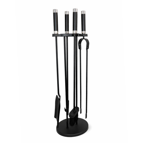 Набор каминный EVEREST K042-SB никель/черный (22*17*70см)