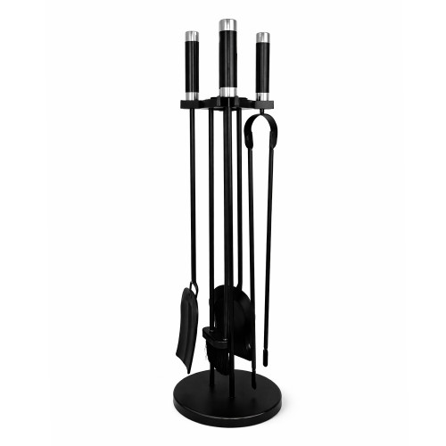 Набор каминный EVEREST K042-SB никель/черный (22*17*70см)