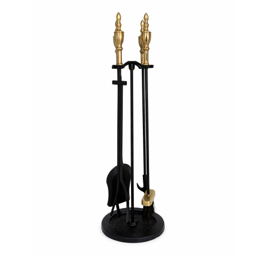 Набор каминный EVEREST K81-АВ античная латунь/черный (22*81см)