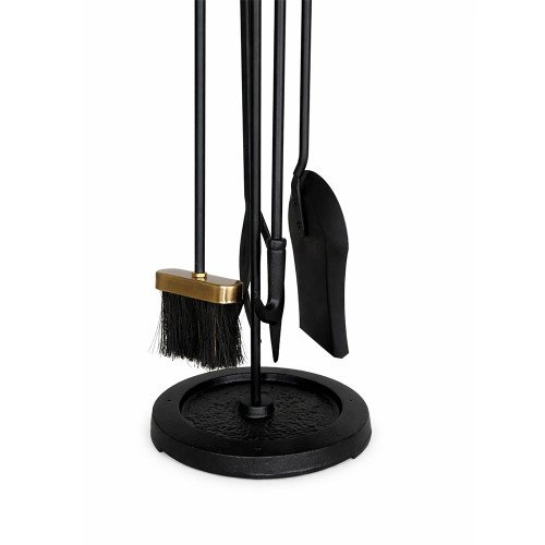 Набор каминный EVEREST K81-АВ античная латунь/черный (22*81см)