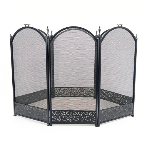 Экран каминный EVEREST FS203-B черный (61*96см)