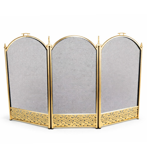 Экран каминный EVEREST FS203-P латунь (61*96см)