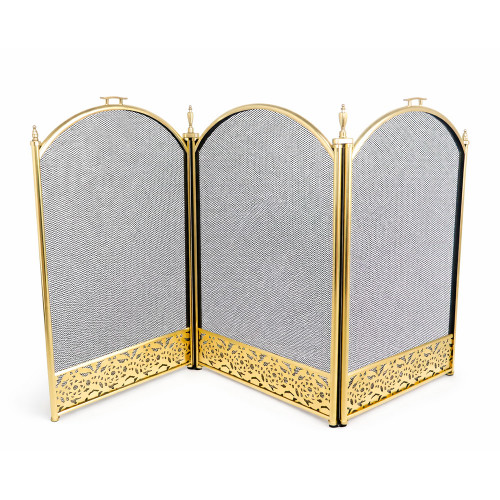 Экран каминный EVEREST FS203-P латунь (61*96см)