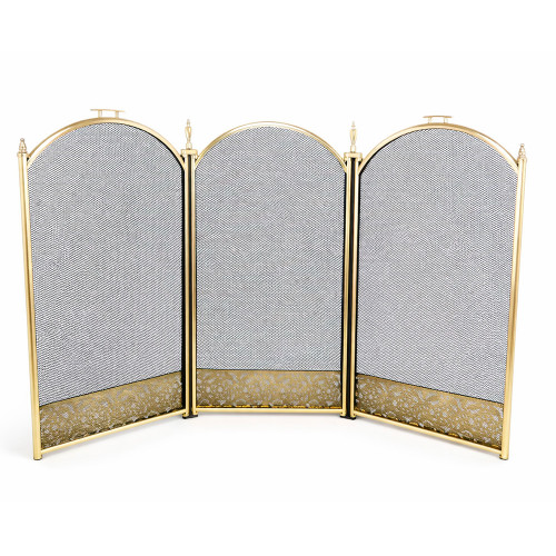 Экран каминный EVEREST FS203-P латунь (61*96см)