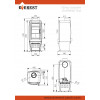 Печь-камин EVEREST S12 диаметр дымохода: 150 мм