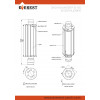 Экономайзер Ø120 Талькохлорит Рваный камень диаметр дымохода: 120 мм