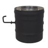 Сэндвич-шибер BLACK (AISI 430 1,0мм/0,5мм, KERALUX) д.115х200, L-0,2м диаметр дымохода: 115х200 мм