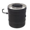 Сэндвич-шибер BLACK (AISI 430 1,0мм/0,5мм, KERALUX) д.115х200, L-0,2м диаметр дымохода: 115х200 мм