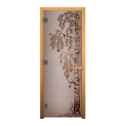 ДС Сатин БЕРЕЗКА 190х70 (8мм, 3 петли 710) (ОЛЬХА) Левая