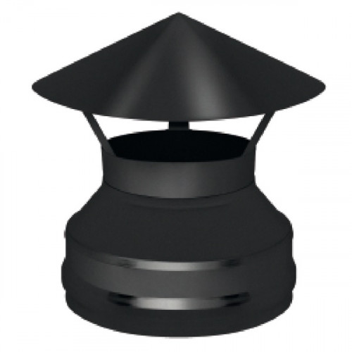Оголовок BLACK (AISI 430/0,5мм) диаметр дымохода: 150x250 мм