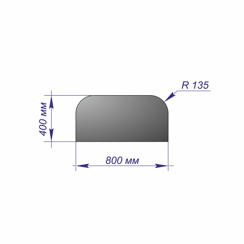Лист предтопочный 400*800*1 R135 черный